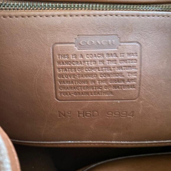 Vintage Coach Drawstring Backpack No. 9994 British Tan Leather main image 4